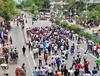 [코이카/KOICA/방글라데시/다카/뉴마켓] 방글라데시 뉴마켓 앞에서의 시위행열