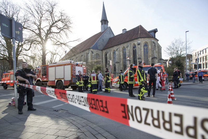 독일 뮌스터 도심 차량돌진 현장사진 테러증거없어