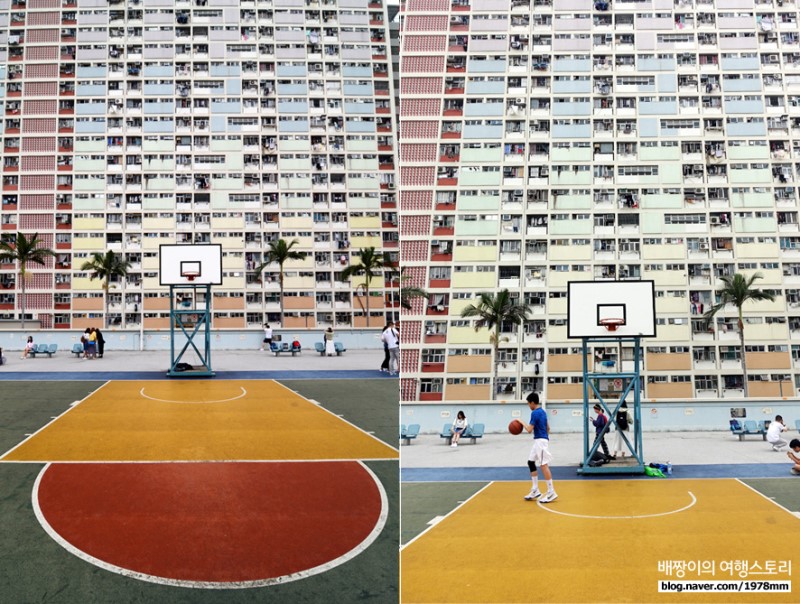 홍콩 여행, 사진 찍기 좋은 초이홍 무지개 아파트 농구장 & 홍콩 소호 덩라우 벽화