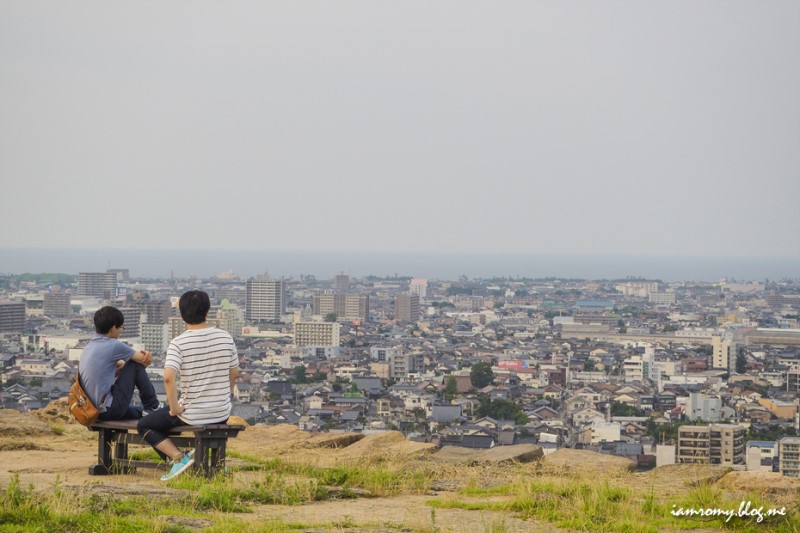 일본여행, 돗토리 전망좋은곳 요나고성터에서 본 요나고 시가지