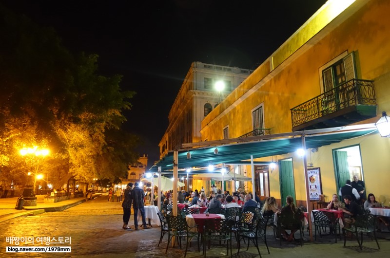 쿠바 여행, 100년 역사 아바나 맛집 슬로피 조 바& 흥 넘치는 오비스포 거리