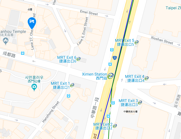 대만 시먼딩 호텔 인하우스 부티크& 시먼역 맛집 리스트