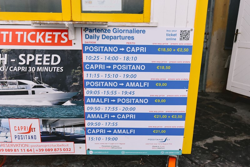 이탈리아 포지타노에서 카프리 가는 방법 섬 해외여행 WITH 일리 ( ili ) 번역기
