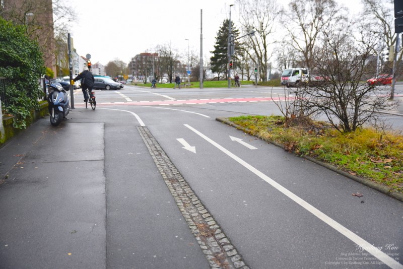 독일의 문화 자전거 도로 걸으면 욕들어먹기 좋다
