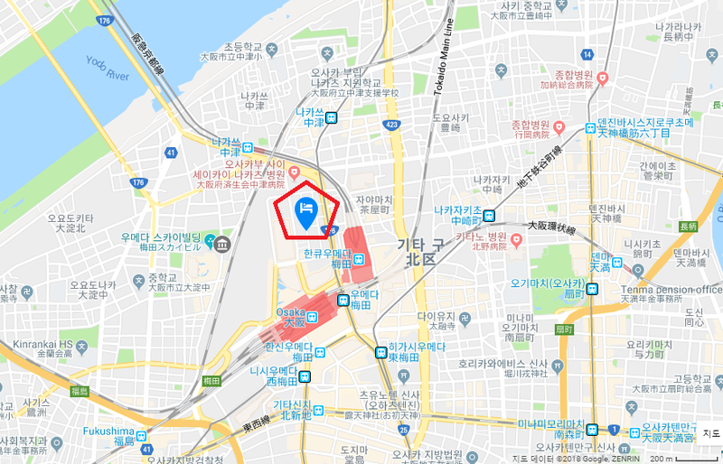 오사카 호텔 우메다공중정원 근처 혼자여행 vs 가족여행 추천숙소