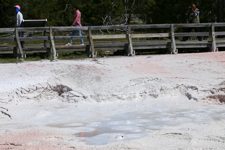 옐로스톤 로워가이서베이슨(Lower Geyser Basin)의 Fountain Paint Pot과 Grand Prismatic Spring