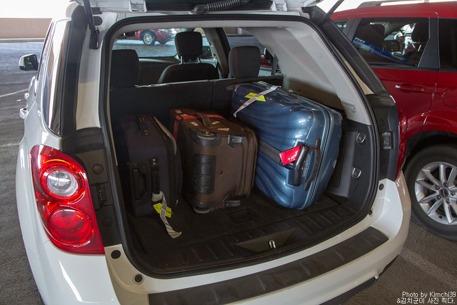 미국/캐나다 렌트카 트렁크 크기, 캐리어가 몇개나 들어갈까?