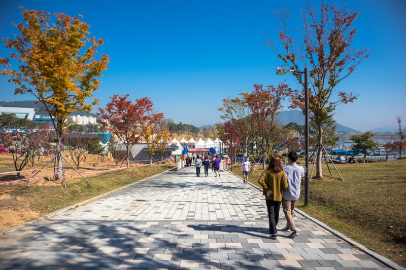 땀으로 빛난 주황빛 물결 2018 한화와 함께하는 충청 마라톤