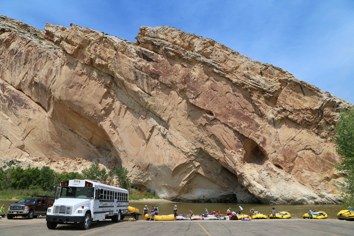 다이너소어 준국립공원 화석발견(Fossil Discovery) 트레일과 스플릿마운틴(Split Mountain) 선착장