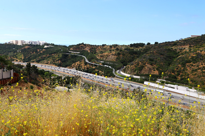 게티센터(Getty Center)를 가장 잘 볼 수 있는 벨에어(Bel Air)의 게티뷰파크(Getty View Park) 하이킹