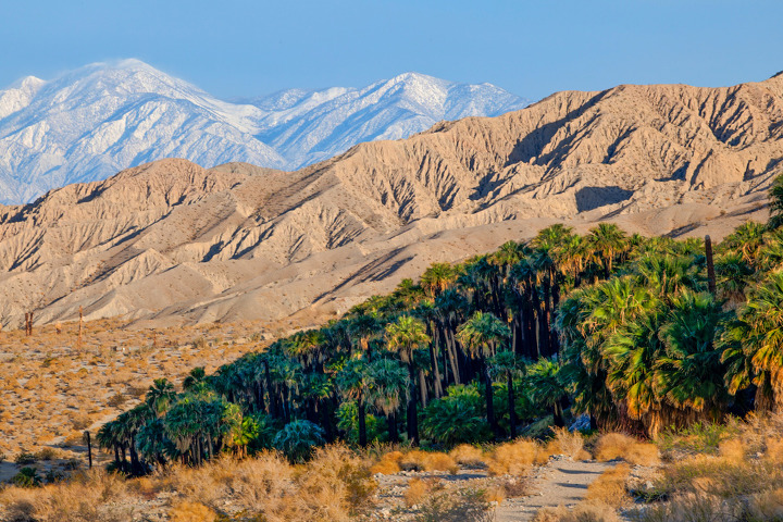 샌드투스노우(Sand to Snow) 준국립공원에 속하는 샌버나디노 봉우리(San Bernardino Peak) 등산