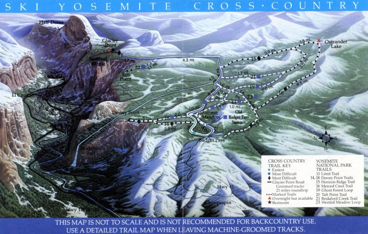 요세미티 국립공원의 배저패스(Badger Pass) 스키장은 구경만 하고, 도로 아래 언덕에서 눈썰매를