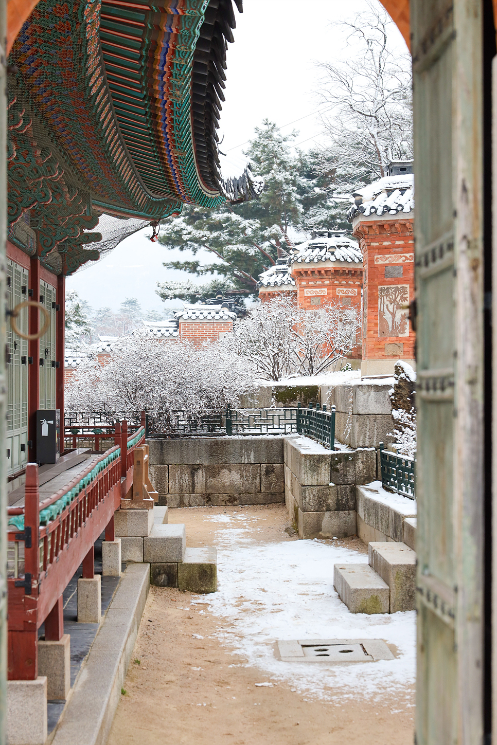 서울 경복궁 눈내린 설경 겨울 데이트