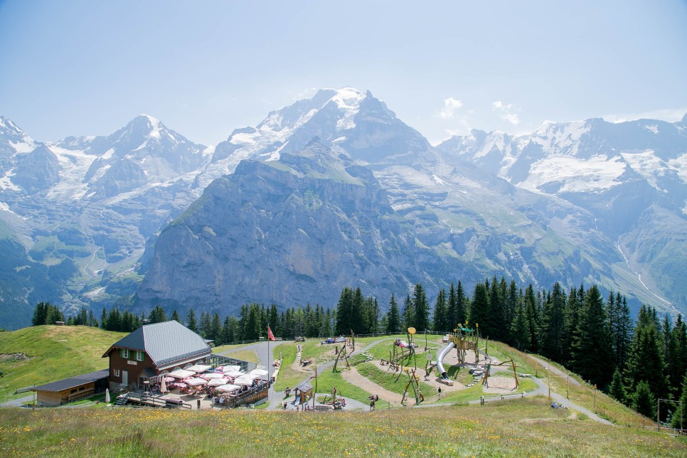 스위스 여행 청정마을 뮈렌(Murren), 알멘드후벨 친환경 놀이터