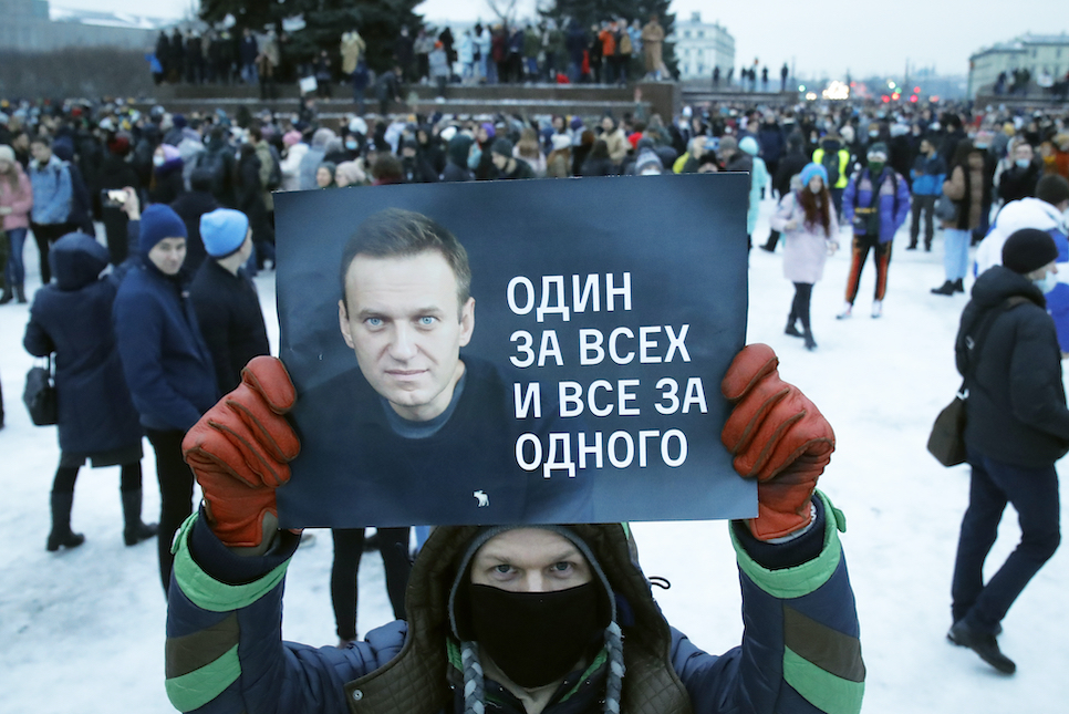 러시아 시위 나발니 석방 푸틴 사퇴 5천명 체포됨