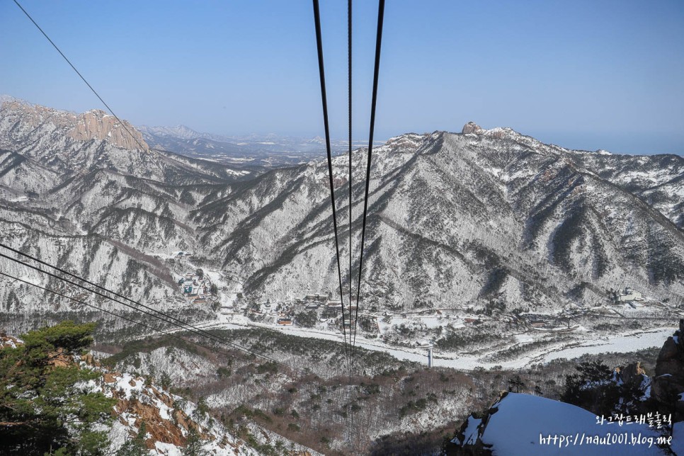 설악산 케이블카 타고 설악산국립공원 설경 감상