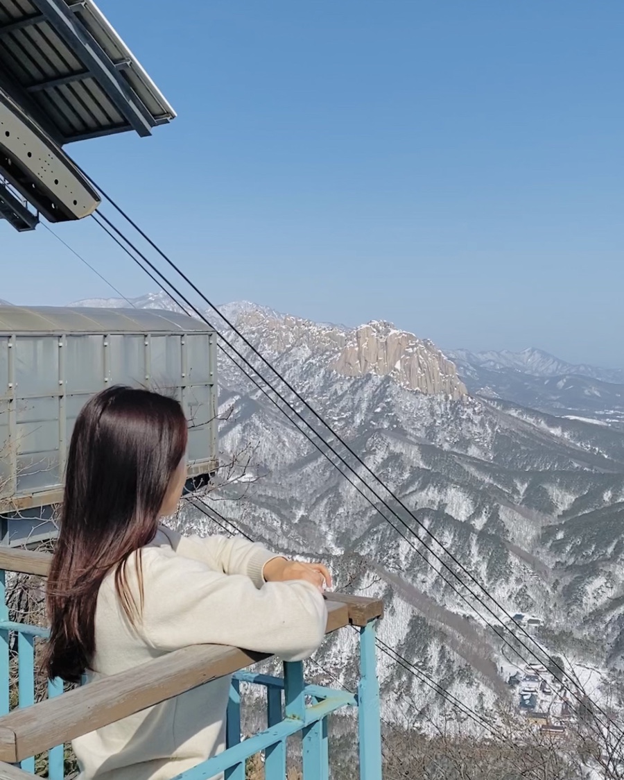 설악산 케이블카 타고 설악산국립공원 설경 감상