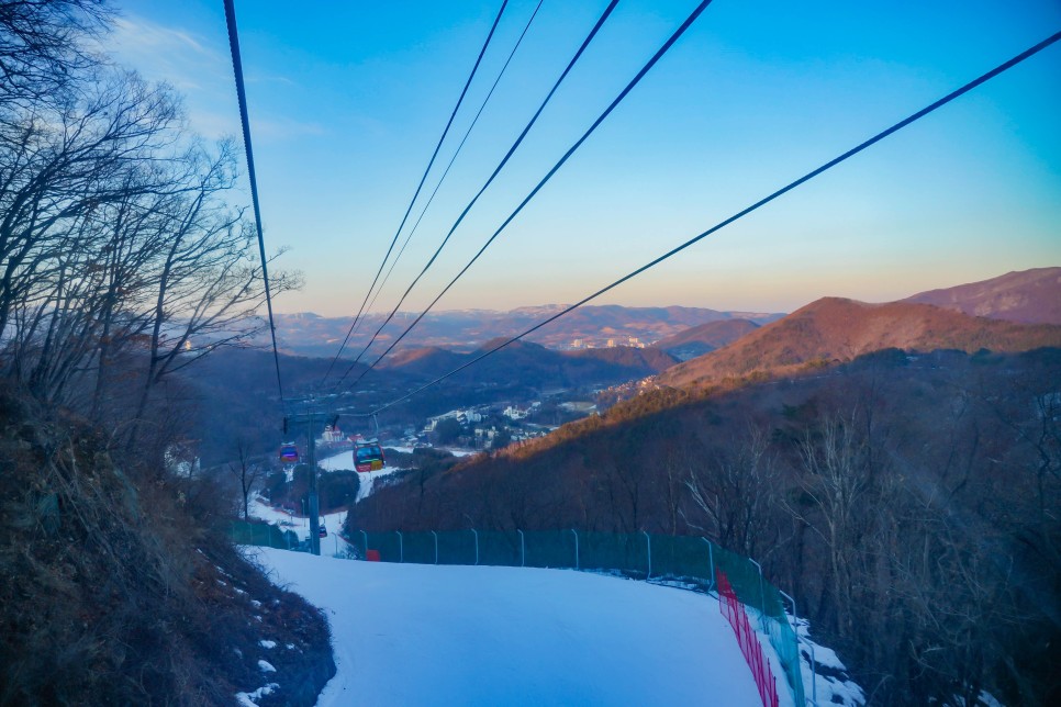 용평 가볼만한곳 용평리조트 발왕산 케이블카 일몰명소