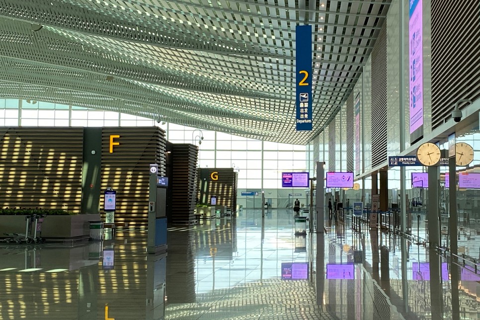 인천국제공항 제2여객터미널 썰렁한 공항풍경