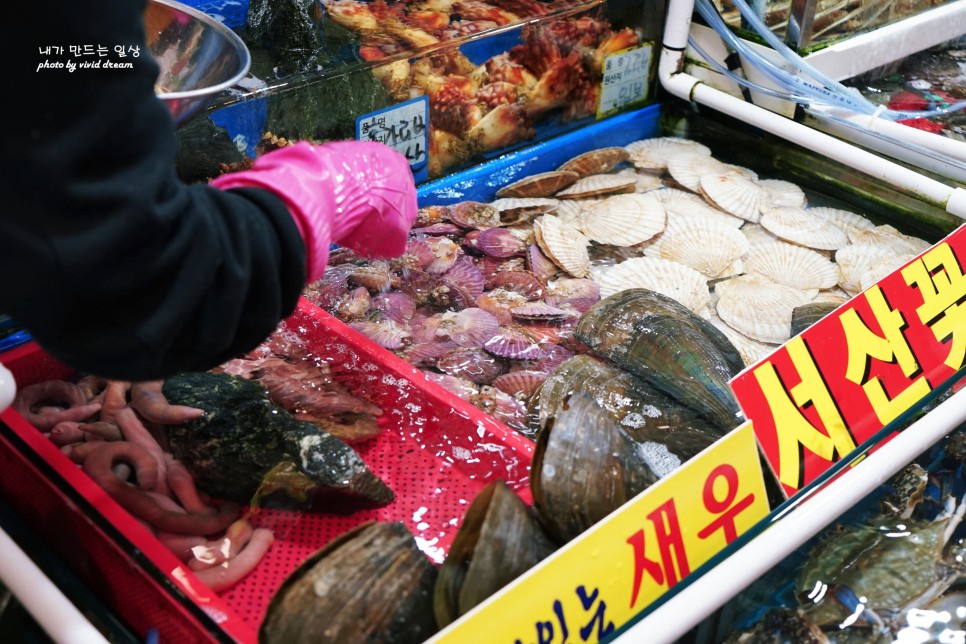 노량진 수산시장 제철맞은 대게 가격