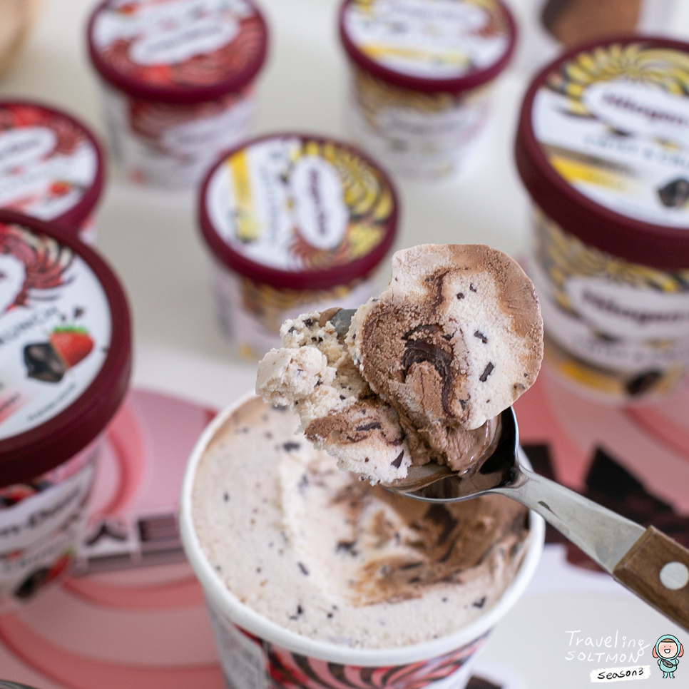 하겐다즈 프리미엄 디저트 아이스크림 두 가지 맛이 하나로 트위스트