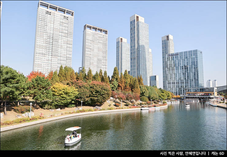 가을여행 인천 송도 센트럴파크 보트 배 야경 주차