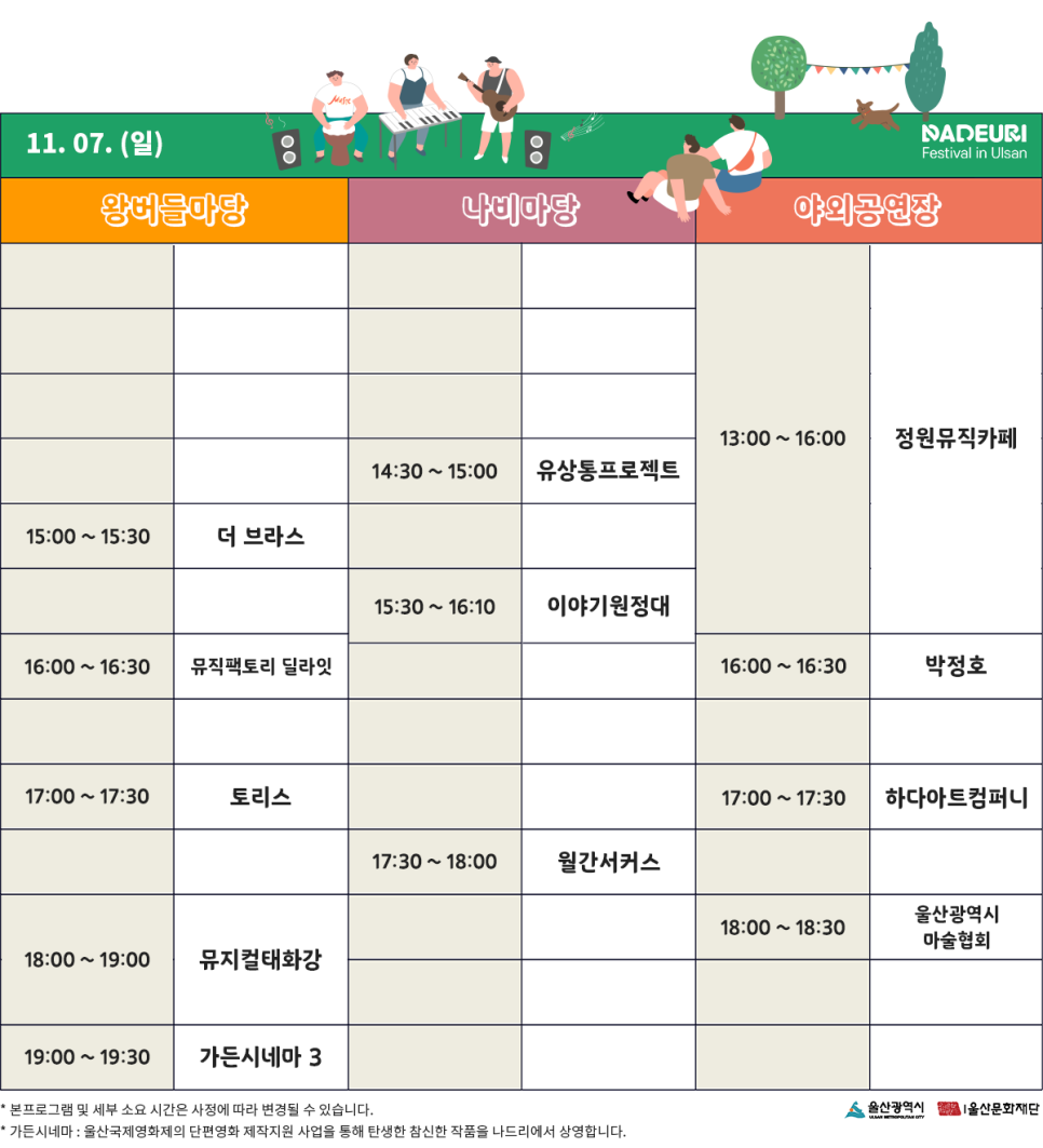 울산가볼만한곳 2021 태화강공연축제 나드리 행사일정