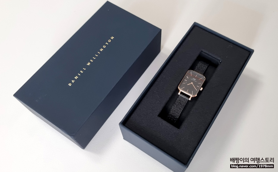 다니엘 웰링턴 여자 콰드로 시계 블랙프라이데이 최대 50% +할인코드