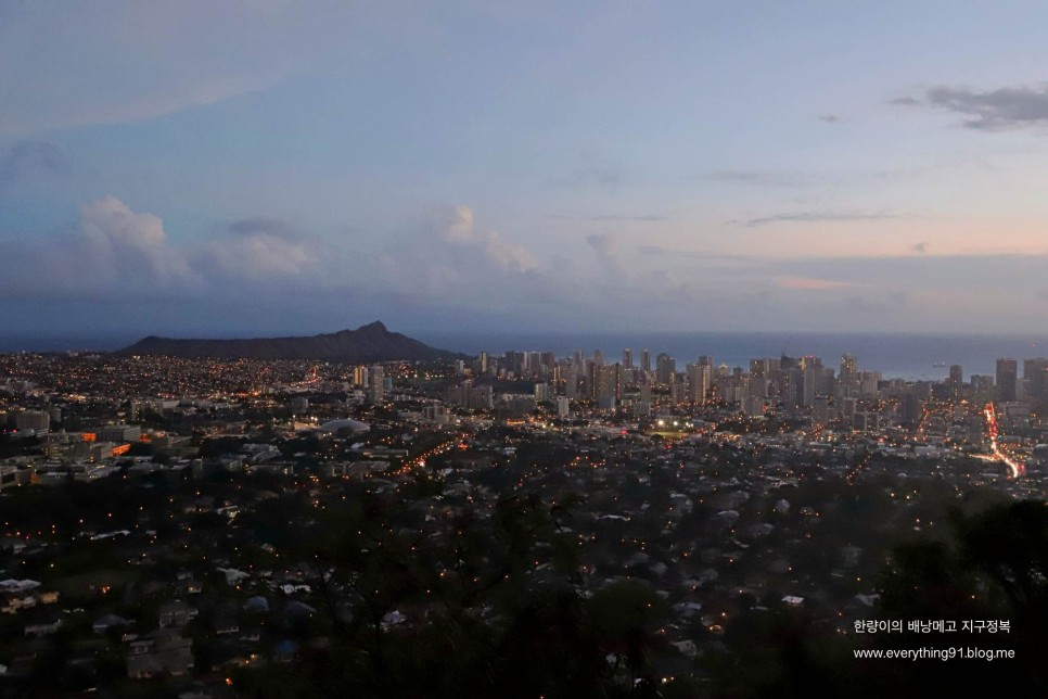 하와이 자유여행 탄탈루스 언덕 전망대 와이키키 야경