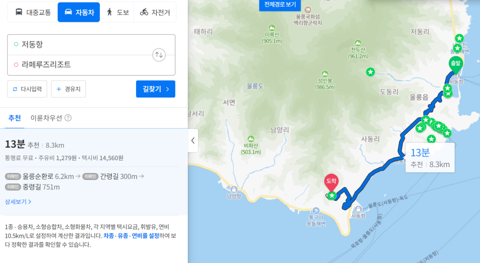 울릉도 숙소 추천 라페루즈 리조트 숙박 후기 + 예약