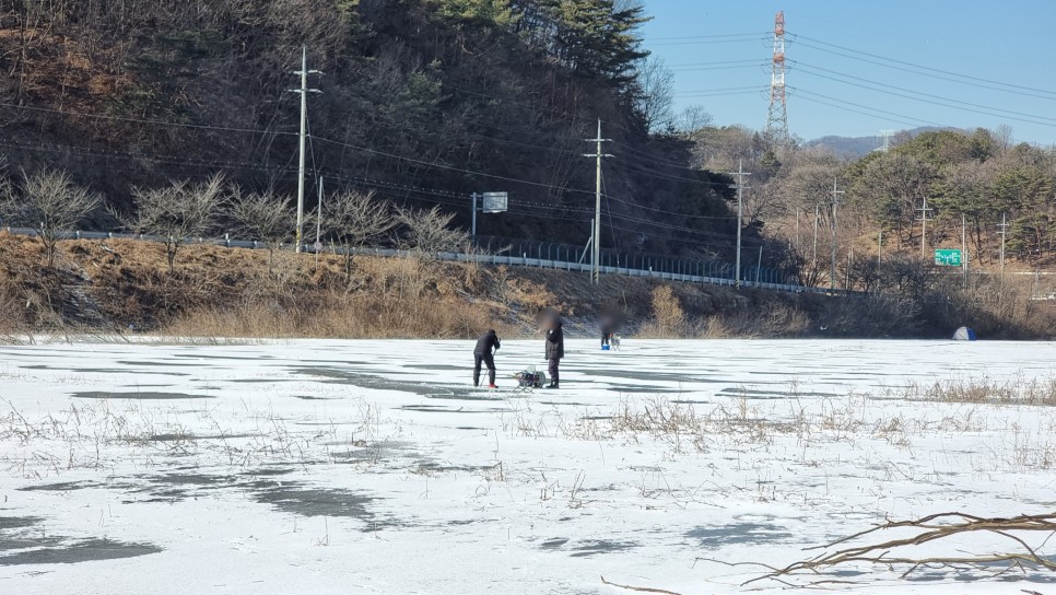 진천 백곡저수지 빙어낚시 포인트 및 채비 준비물