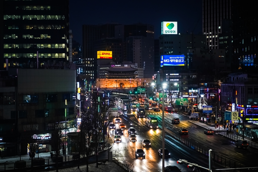 서울로7017 눈 오던 날 밤, a7m3 탐론2875 촬영