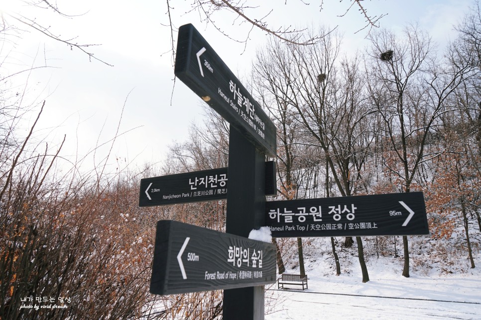 서울 산책하기 좋은곳 하늘공원은 겨울에도 걷기좋은 길