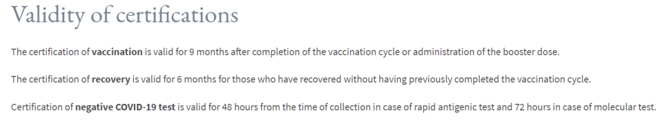 이탈리아 여행, 백신 접종자 3월부터 무격리, 출발 전 음성확인서 없이 입국 가능