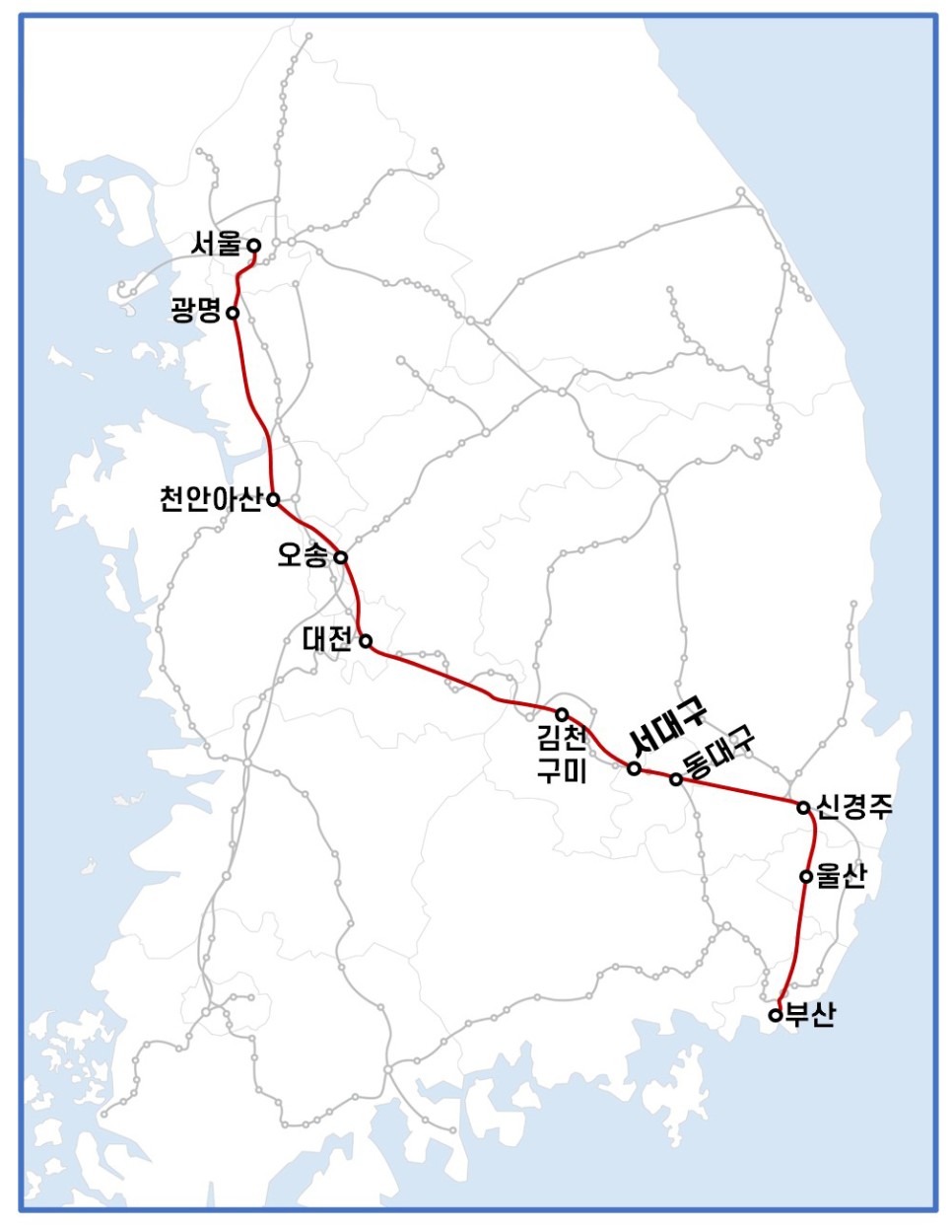 3월 31일 개통 KTX·SRT 서대구역  노선(+ 행신역 강릉 KTX)