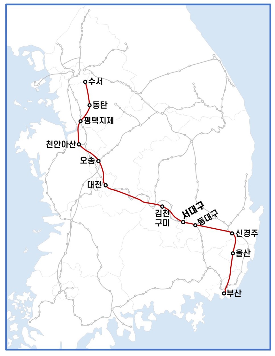 3월 31일 개통 KTX·SRT 서대구역  노선(+ 행신역 강릉 KTX)