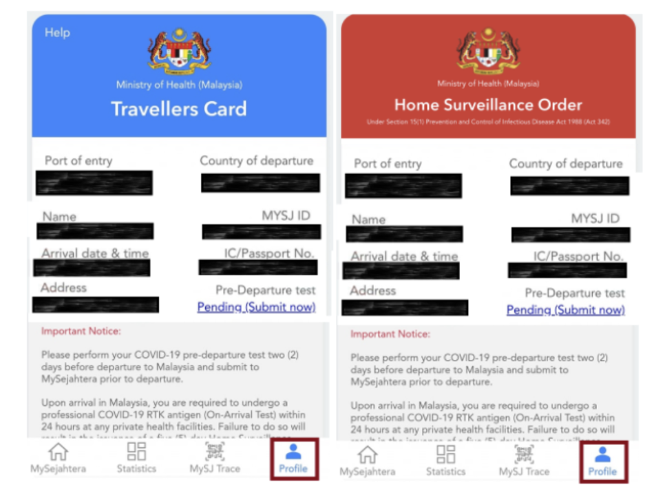 말레이시아 코로나 백신패스 트래블러스 카드 등록하기