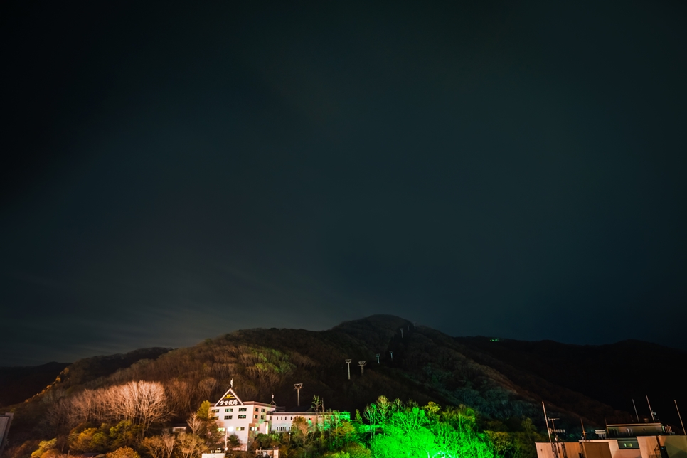 홋카이도 노보리베츠 온천마을 야경, 소니 a7m2 촬영