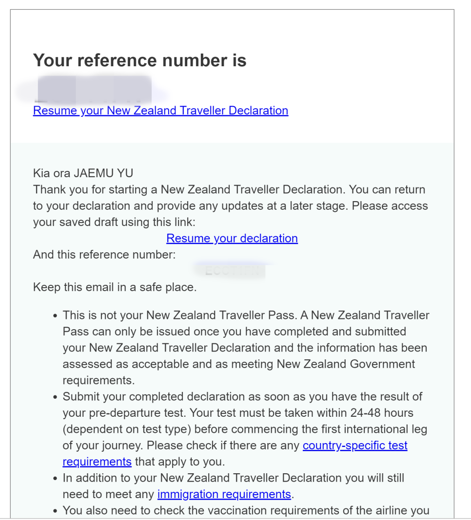 뉴질랜드 여행 5월 1일 한국 일반 여행자 입국 가능 신고서 작성 필수