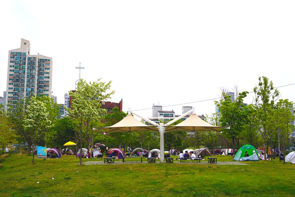 서울 뚝섬 한강공원 한강 텐트 피크닉 꿀팁 힐링텐트