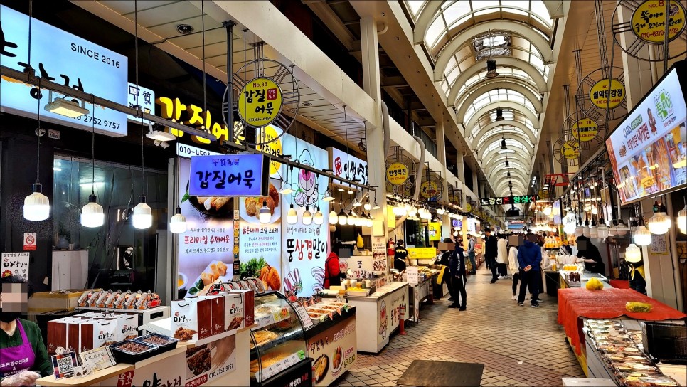 속초 당일치기 코스 속초중앙시장 먹거리 닭강정 술빵!