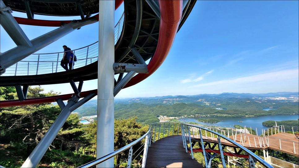 충북 여행 대전근교 드라이브 뷰 좋은 진천 한반도지형전망공원!