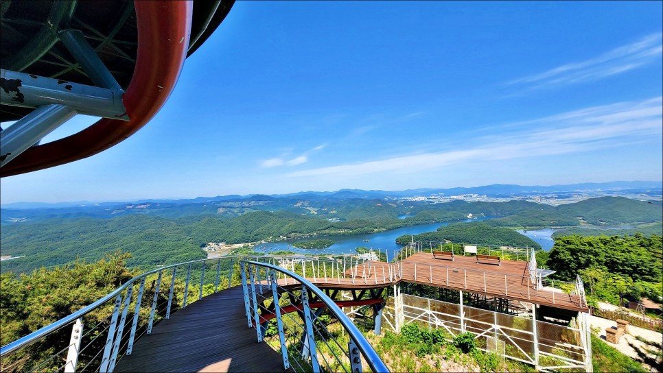 충북 여행 대전근교 드라이브 뷰 좋은 진천 한반도지형전망공원!