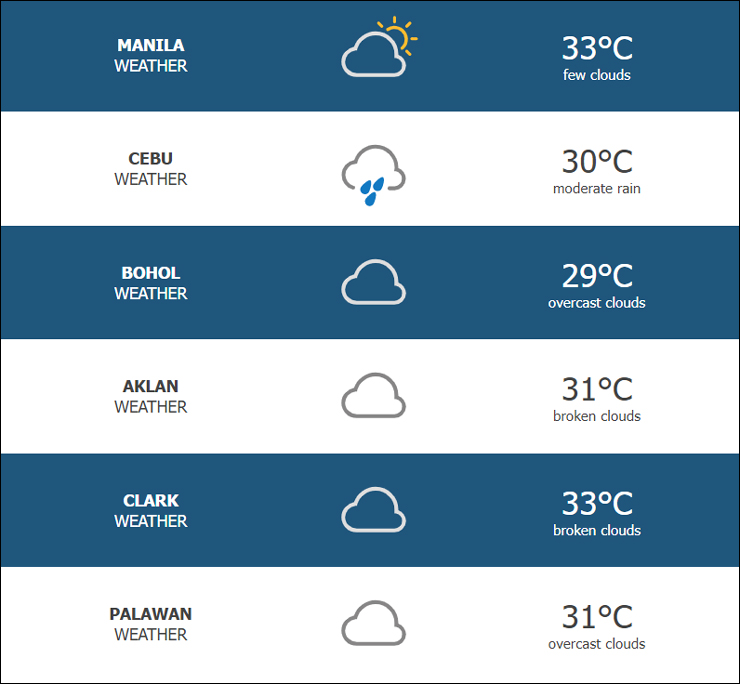 해외 출국 해외 휴양지 필리핀 세부 날씨 우기 실시간