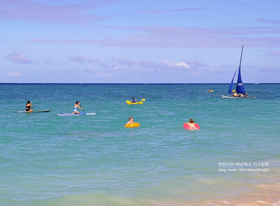 하와이 자유여행 코스 예쁜 바다 추천 - 날씨가 열일