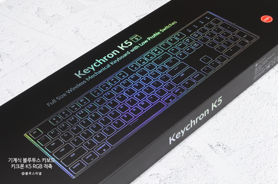 기계식 블루투스 키보드 키크론 K5 RGB 적축