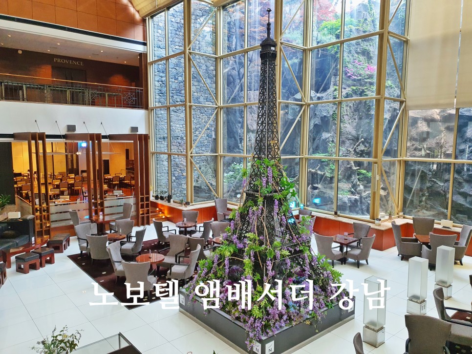 서울 호캉스 추천 노보텔 앰배서더 강남 호텔 객실 라운지 수영장 조식 후기