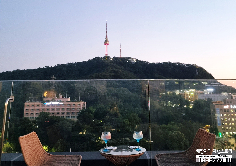 서울데이트가볼만한곳 남산뷰 루프탑바 명동디어스호텔 서던하일랜드 내돈내산후기