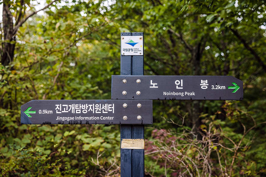 강원도 오대산 국립공원 노인봉 등산 코스 진고개휴게소 출발