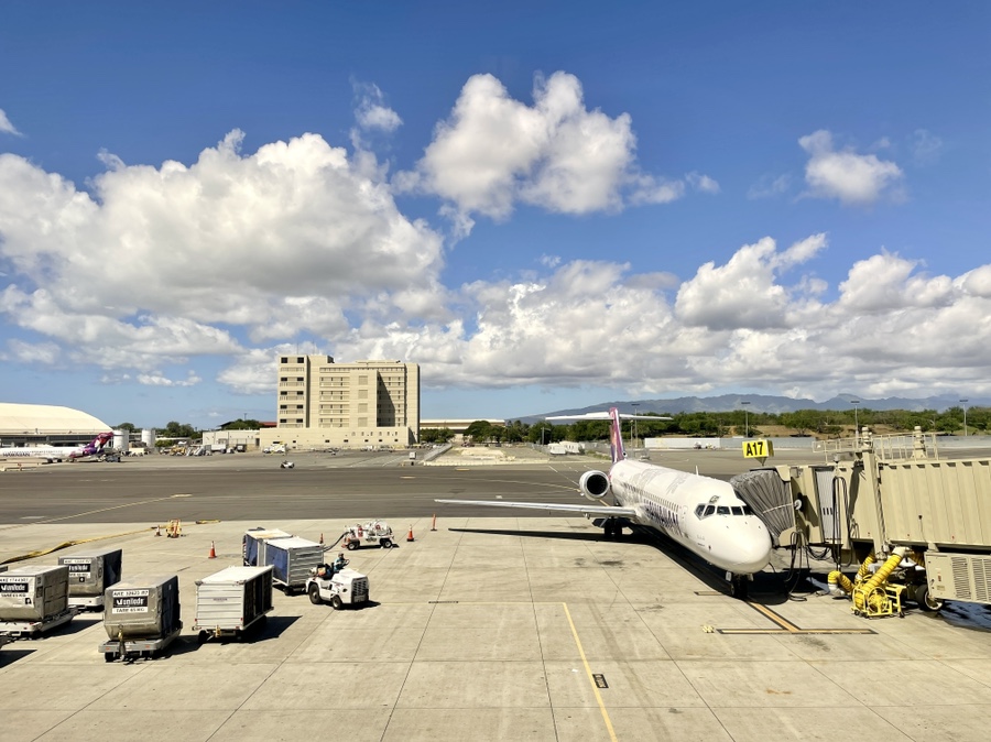 하와이안 항공 실시간 하와이 입국 공항에서 와이키키 이동